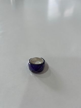 Anillo Swarovski Morado y Plateado 