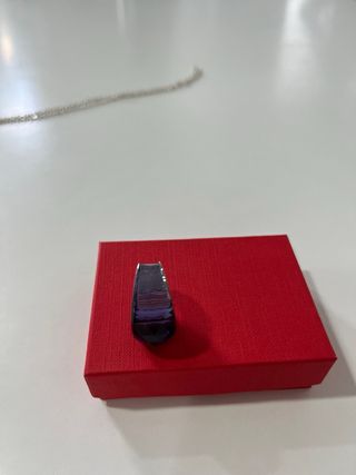 Anillo Swarovski Morado y Plateado 