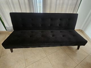 Sofá Cama Negro Terciopelo Puerto de la Cruz