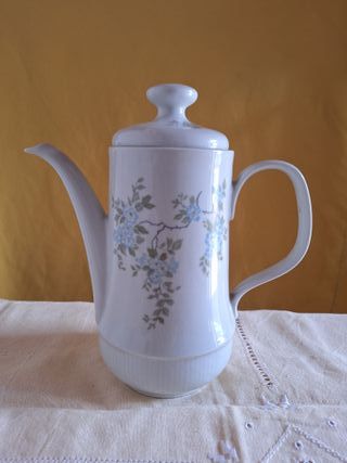 Servizio completo caffè porcellana fiori blu