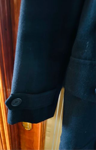 Abrigo paño azul marino 3/4 talla L