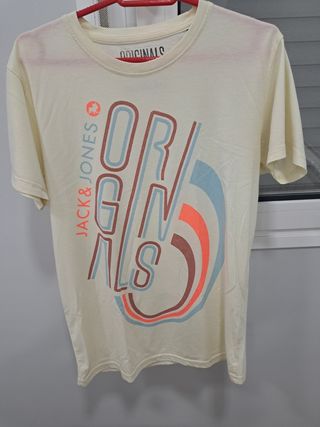 Camiseta Jack & Jones Originales Talla M Crema