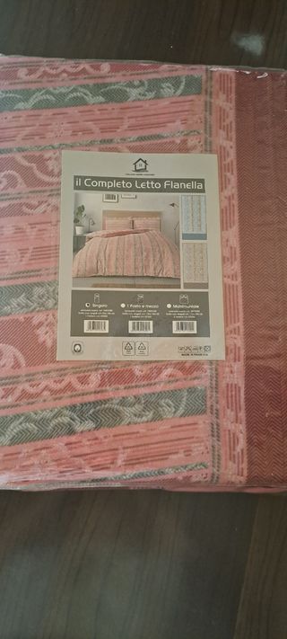 Completo letto singolo flanella