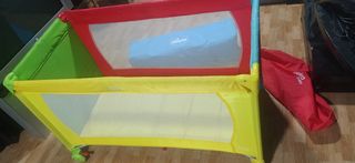 Parque infantil, cuna viaje y barrera de cama.