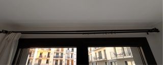 Barras para cortinas de metal extensibles 2 barras
