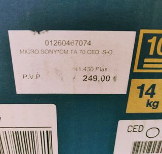 Sistema de sonido ultra compacto Sony CMT-A70