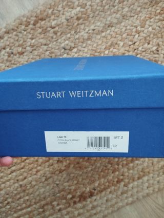Sandalias Stuart Weitzman Talla 37 Negro/Oro