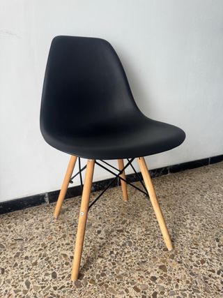 Set di 2 sedie nordiche nere