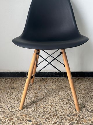 Set di 2 sedie nordiche nere