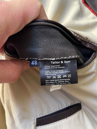 Chaqueta de cuero marrón