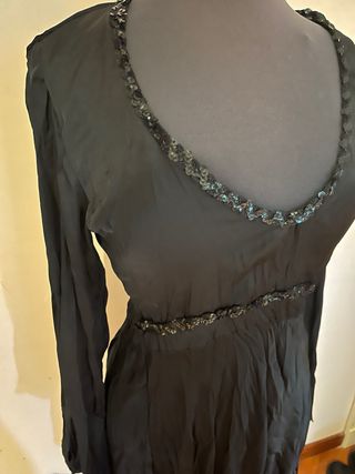 Abito Karen Derek nero asimmetrico