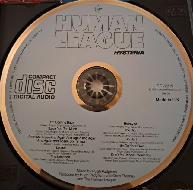 CD The Human League Hysteria