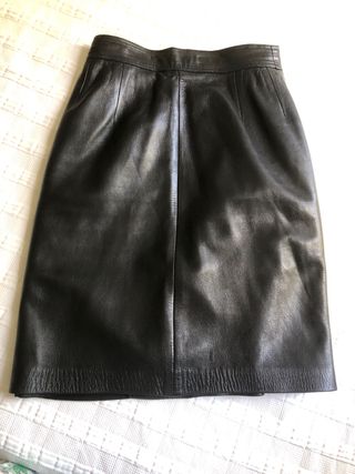 Falda Loewe Cuero Negra 