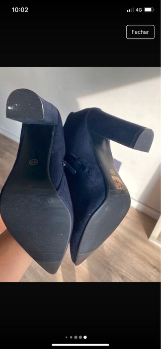 Bota alta nobuck com fivela