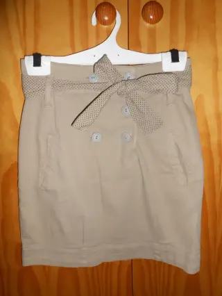 Falda beige Stradivarius Talla 36