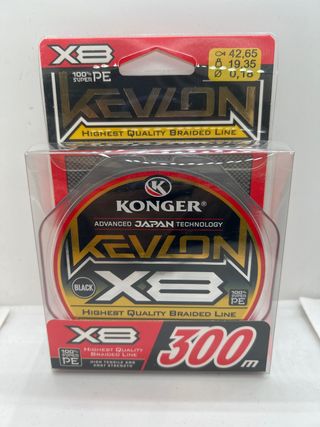 Hilo Trenzado Kevlon X8 300m Negro
