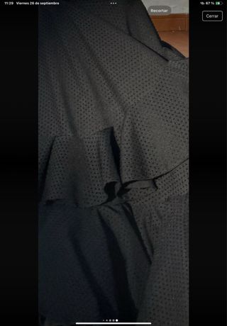 Vestido Flamenca Negro Lunares Terciopelo