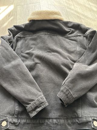 Cazadora vaquera con borrego negra T.XS