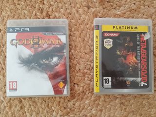 Juegos PS3 God of War y Metal Gear Solid 4