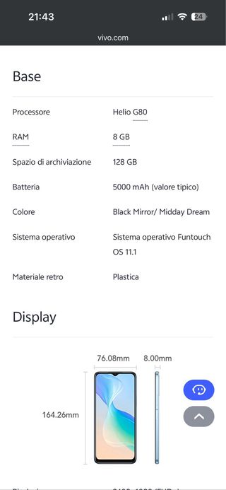 VIVO Y33s 128GB Dual SIM 50Mpx Camera