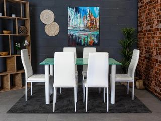 Juego Comedor 6 Sillas Cristal