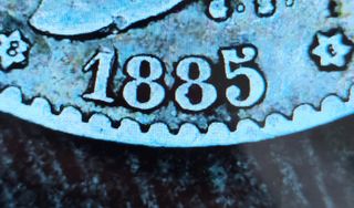 Moneda 50 céntimos plata Alfonso XII 1885 * 8-6