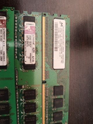 Memoria RAM Kingston DDR2 512MB y 1GB