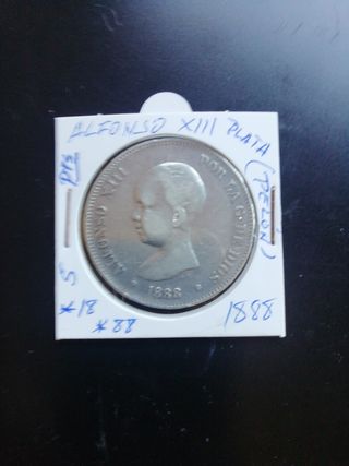 Moneda Alfonso XIII 1888