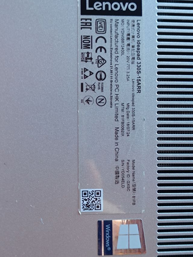 Lenovo IdeaPad 330S Laptop Grigio
