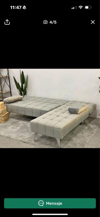 Sofá Cama Gris Nuevo
