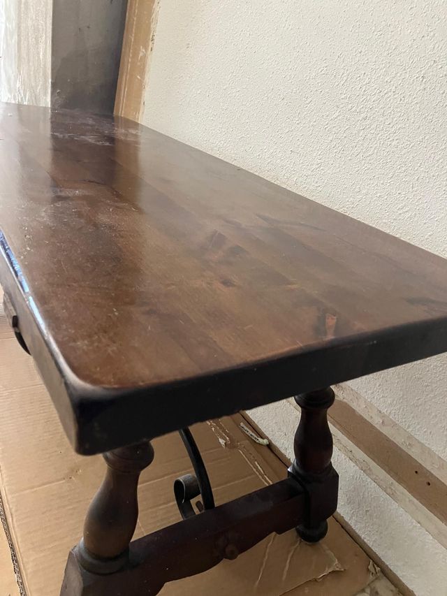 Cassettiera antica in legno e marmo