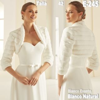 Chaqueta Novia Piel Talla 42 Blanco Roto 