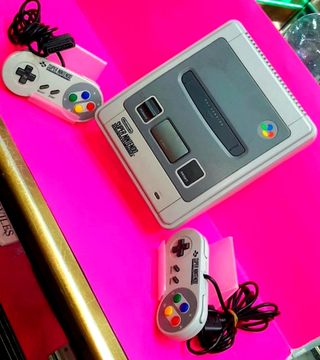 SUPER NINTENDO COMPLETA+2 MANDOS+SUPER MARIO KART