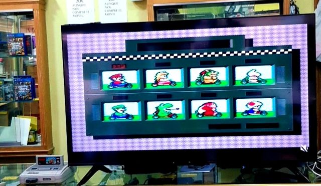 SUPER NINTENDO COMPLETA+2 MANDOS+SUPER MARIO KART