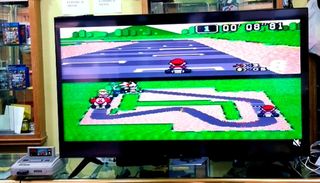 SUPER NINTENDO COMPLETA+2 MANDOS+SUPER MARIO KART