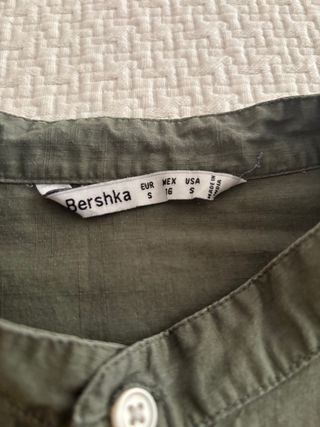 Camicia uomo collo coreana verde