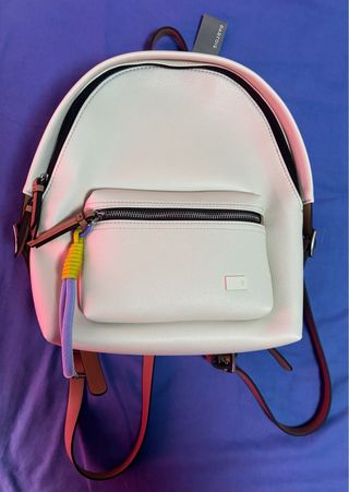 Mochila Parfois Blanca y Multicolor