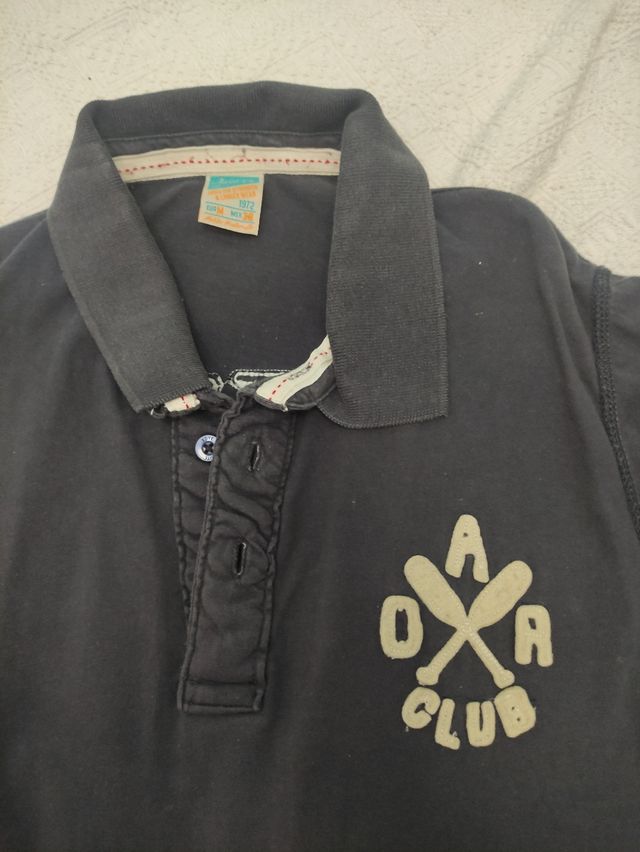 Polo manga larga negro hombre