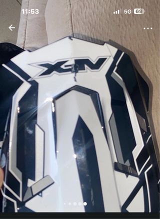 Casco Motocross Nero e Bianco