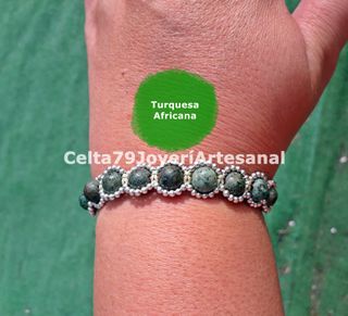 Pulsera Turquesa Africana Artesanal