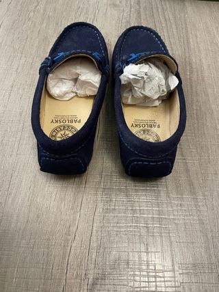 Mocasines niño azul