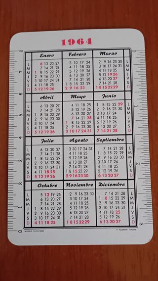 Calendario Misioneros Jesuitas 1964