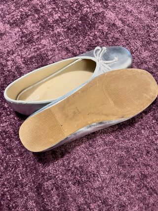 Bailarinas Mango plateadas talla 35