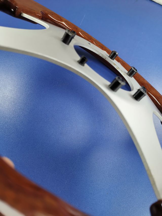 Volante madera caoba años 70