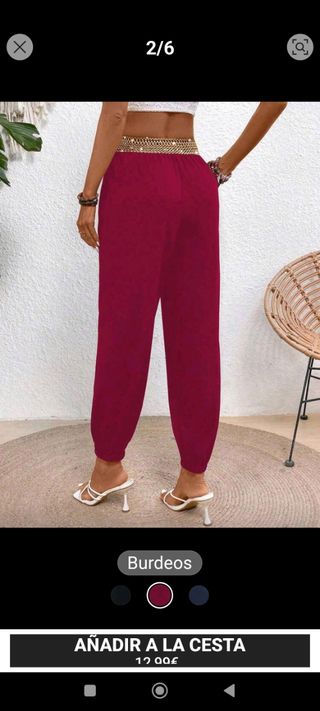 Pantalones SHEIN PETITE rojos talla única