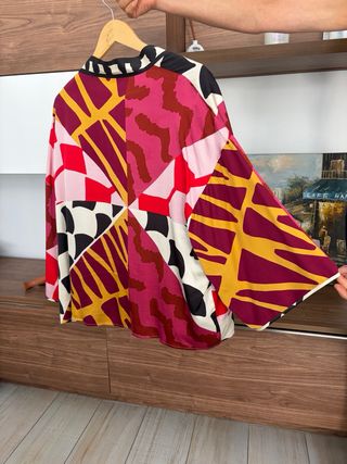 Kimono estampado multicolor talla única