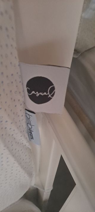 Cuna blanca + colchón + chichonera