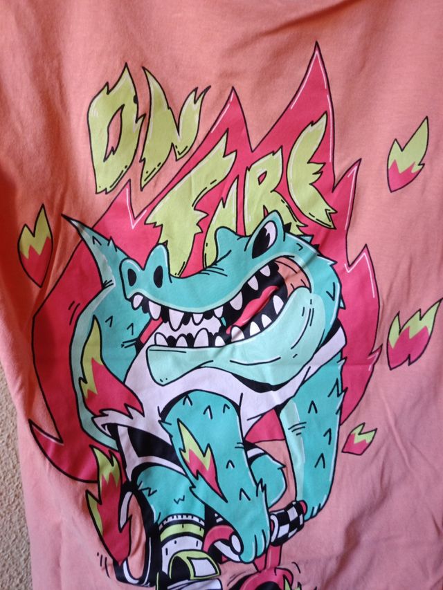 Camiseta On Fire T-Rex