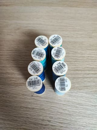 Lote 8 hilos coser Gutermann