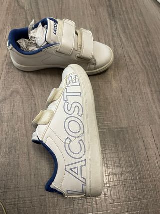 Zapatillas niño Lacoste blancas